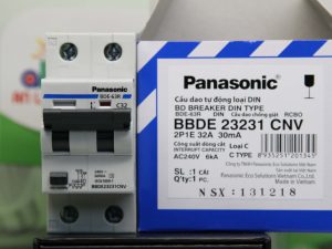 8 loại RCBO 2 pha Panasonic loại C bảo vệ quá tải